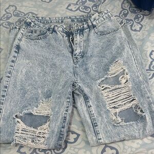 Distressed Light Blue Men's Jeans